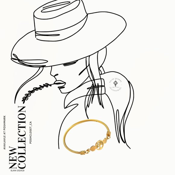 Stainless Steel Bracelets Tree Style Gold - Picture 2 of 2